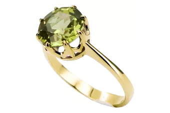 Vintage style  Žlutý peridot 14k žluté zlato vrc157y
